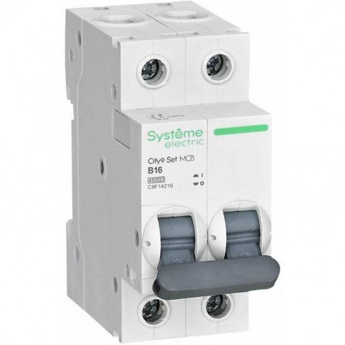 Автоматический выключатель SCHNEIDER ELECTRIC модульный 2п B 16А 4.5кА City9 Set 230В SE C9F14216 Автоматический выключатель SCHNEIDER ELECTRIC модульный 2п B 16А 4.5кА City9 Set 230В SE C9F14216