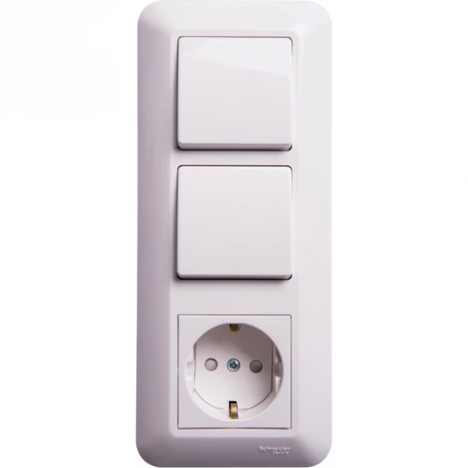 Блок SCHNEIDER ELECTRIC ПРИМА С/У: розетка с заземлением + выключатель 1-клавишный + выключатель 1-клавишный, БЕЛЫЙ,розн.уп.Рос BK2VR-008V-BI Блок SCHNEIDER ELECTRIC ПРИМА С/У: розетка с заземлением + выключатель 1-клавишный + выключатель 1-клавишный, БЕЛЫЙ,розн.уп.Рос BK2VR-008V-BI