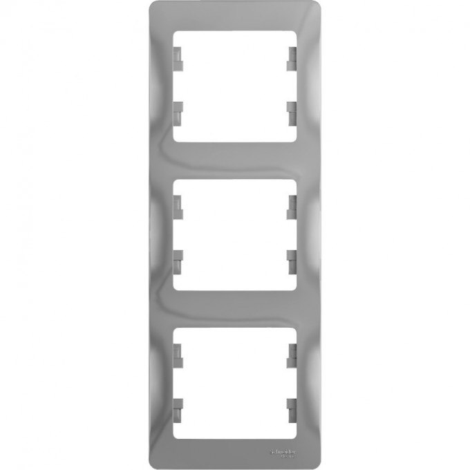 3-постовая рамка SCHNEIDER ELECTRIC GLOSSA, вертикальная, АЛЮМИНИЙ GSL000307 3-постовая рамка SCHNEIDER ELECTRIC GLOSSA, вертикальная, АЛЮМИНИЙ GSL000307