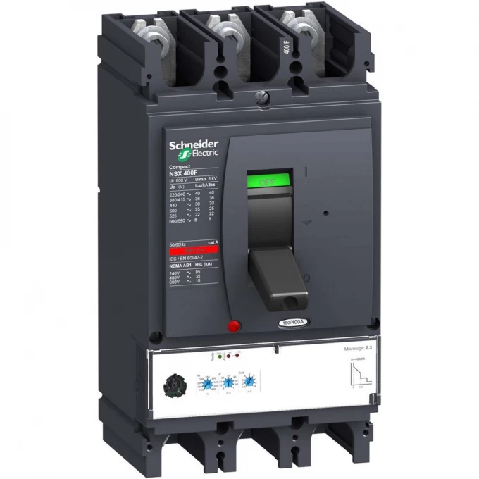 Автоматический выключатель 3P SCHNEIDER ELECTRIC COMPACT NSX MICROLOGIC 2.3 400A NSX400F LV432676 Автоматический выключатель 3P SCHNEIDER ELECTRIC COMPACT NSX MICROLOGIC 2.3 400A NSX400F LV432676