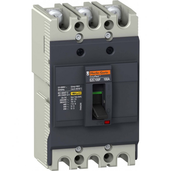 Автоматический выключатель 3П3Т SCHNEIDER ELECTRIC EASYPACT EZC100 10KA/400В 75 A EZC100F3075 Автоматический выключатель 3П3Т SCHNEIDER ELECTRIC EASYPACT EZC100 10KA/400В 75 A EZC100F3075
