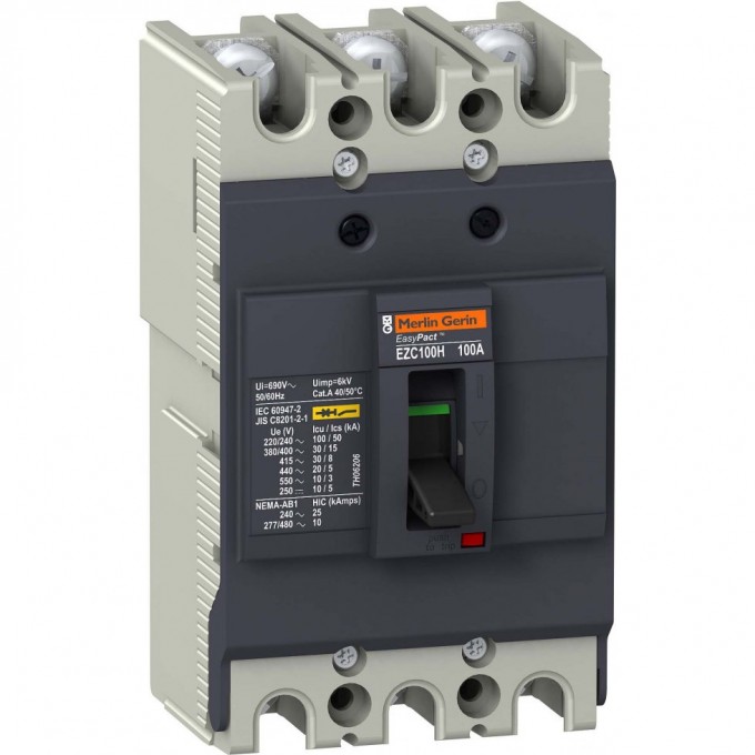 Автоматический выключатель 3П3Т SCHNEIDER ELECTRIC EASYPACT EZC100 30KA/380В 32 A EZC100H3032 Автоматический выключатель 3П3Т SCHNEIDER ELECTRIC EASYPACT EZC100 30KA/380В 32 A EZC100H3032