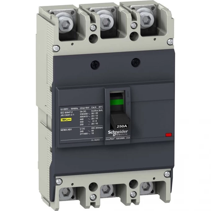 Автоматический выключатель 3П3Т SCHNEIDER ELECTRIC EASYPACT EZC250N 25KA/400В 160 A EZC250N3160 Автоматический выключатель 3П3Т SCHNEIDER ELECTRIC EASYPACT EZC250N 25KA/400В 160 A EZC250N3160