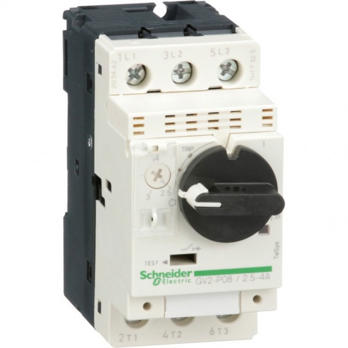Автоматический выключатель SCHNEIDER ELECTRIC TESYS с комбинированным расцепителем 2,5-4А GV2P08 Автоматический выключатель SCHNEIDER ELECTRIC TESYS с комбинированным расцепителем 2,5-4А GV2P08