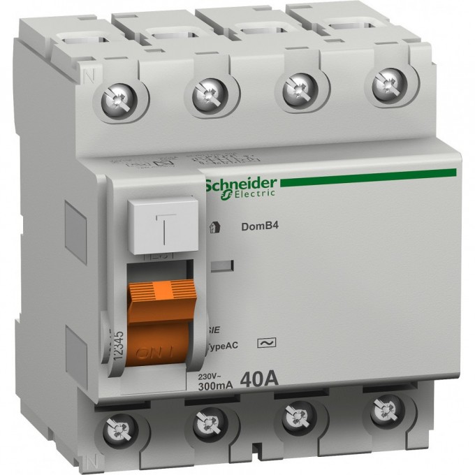 Дифференциальный выключатель нагрузки SCHNEIDER ELECTRIC ДОМОВОЙ ВД63 4П 63A 300MA АС, Испания 11468 Дифференциальный выключатель нагрузки SCHNEIDER ELECTRIC ДОМОВОЙ ВД63 4П 63A 300MA АС, Испания 11468