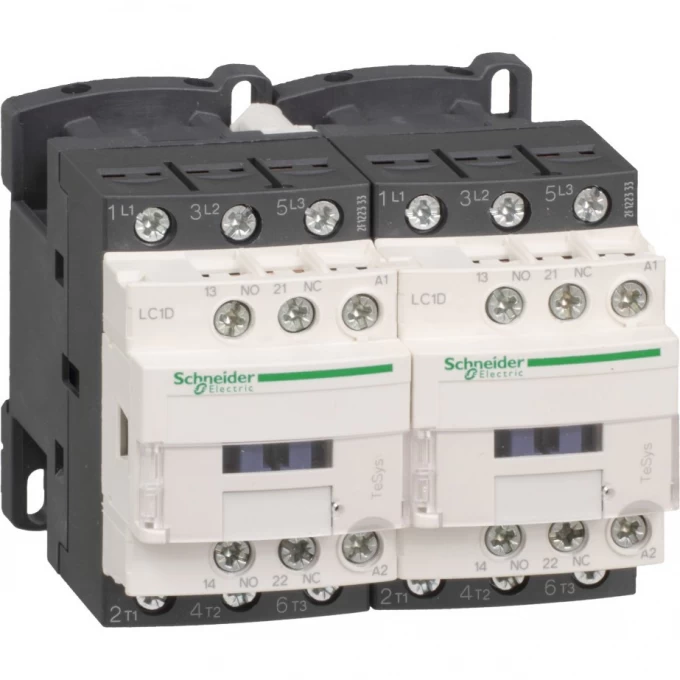 Контактор реверсивный SCHNEIDER ELECTRIC TESYS 3Р,9A,НО+НЗ,24V DС LC2D09BD Контактор реверсивный SCHNEIDER ELECTRIC TESYS 3Р,9A,НО+НЗ,24V DС LC2D09BD