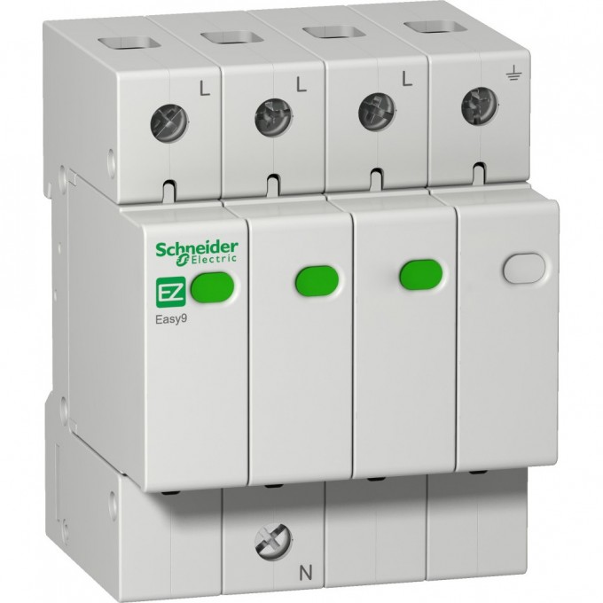 Ограничитель перенапряжения SCHNEIDER ELECTRIC EASY9 EASY9 3П+H 20кА 400В =S= EZ9L33720 Ограничитель перенапряжения SCHNEIDER ELECTRIC EASY9 EASY9 3П+H 20кА 400В =S= EZ9L33720