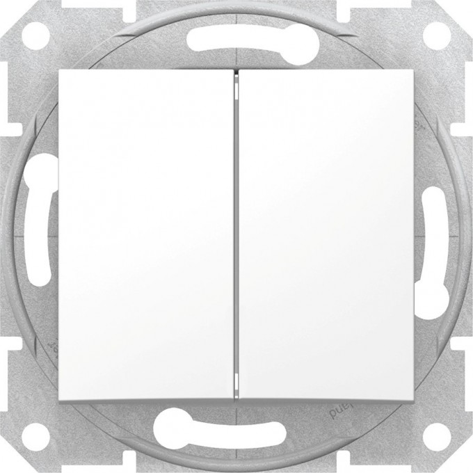 Переключатель 2-клавишный SCHNEIDER ELECTRIC SEDNA, сх.6+6, 10А, 250В, белый SDN0600121 Переключатель 2-клавишный SCHNEIDER ELECTRIC SEDNA, сх.6+6, 10А, 250В, белый SDN0600121
