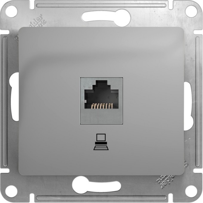 Розетка компьютерная SCHNEIDER ELECTRIC GLOSSA RJ45, кат.5E, механизм, АЛЮМИНИЙ GSL000381K Розетка компьютерная SCHNEIDER ELECTRIC GLOSSA RJ45, кат.5E, механизм, АЛЮМИНИЙ GSL000381K