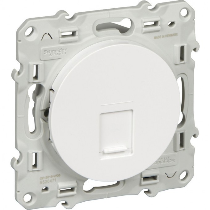 Розетка компьютерная SCHNEIDER ELECTRIC ODACE RJ45 infraplus, неэкранированный кабель, кат. 5е, БЕЛЫЙ S52R471 Розетка компьютерная SCHNEIDER ELECTRIC ODACE RJ45 infraplus, неэкранированный кабель, кат. 5е, БЕЛЫЙ S52R471