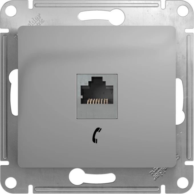 Розетка телефонная SCHNEIDER ELECTRIC GLOSSA RJ11, АЛЮМИНИЙ GSL000381T Розетка телефонная SCHNEIDER ELECTRIC GLOSSA RJ11, АЛЮМИНИЙ GSL000381T