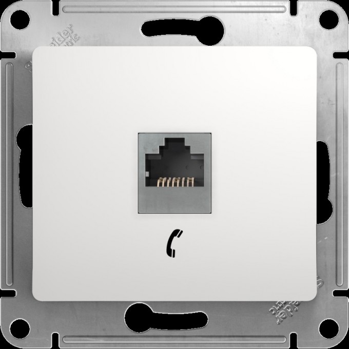 Розетка телефонная SCHNEIDER ELECTRIC GLOSSA RJ11, БЕЛЫЙ GSL000181T Розетка телефонная SCHNEIDER ELECTRIC GLOSSA RJ11, БЕЛЫЙ GSL000181T