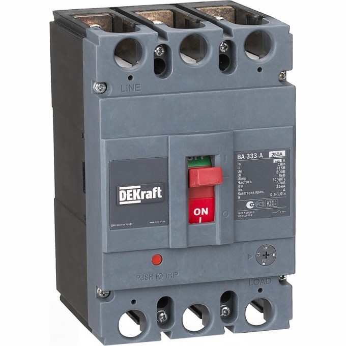 Силовой автоматический выключатель SCHNEIDER ELECTRIC DEKRAFT 3P 250А c Ir=200А-250А 50кА ВА-333 21138DEK Силовой автоматический выключатель SCHNEIDER ELECTRIC DEKRAFT 3P 250А c Ir=200А-250А 50кА ВА-333 21138DEK