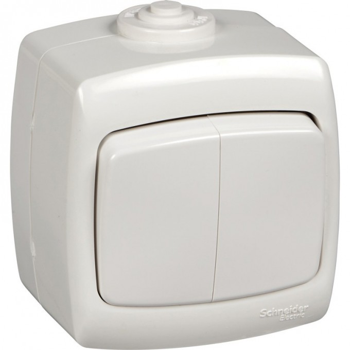Выключатель 2-клавишный SCHNEIDER ELECTRIC РОНДО IP44 О/У 10А, 250В, БЕЛЫЙ. Россия VA510-228B-BI Выключатель 2-клавишный SCHNEIDER ELECTRIC РОНДО IP44 О/У 10А, 250В, БЕЛЫЙ. Россия VA510-228B-BI