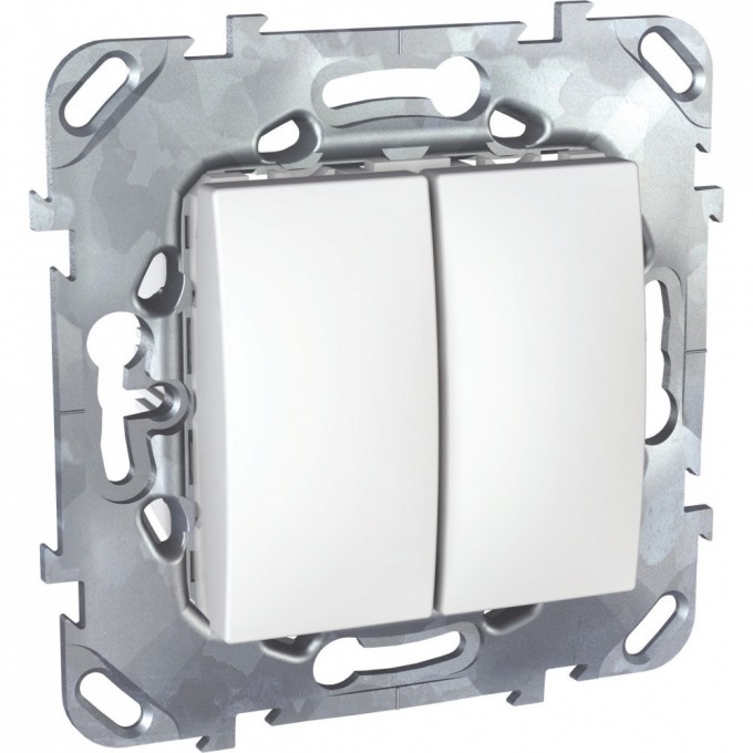 Выключатель 2-клавишный SCHNEIDER ELECTRIC UNICA, сх. 5, 10 АX, 250 В, БЕЛЫЙ MGU5.211.18ZD Выключатель 2-клавишный SCHNEIDER ELECTRIC UNICA, сх. 5, 10 АX, 250 В, БЕЛЫЙ MGU5.211.18ZD