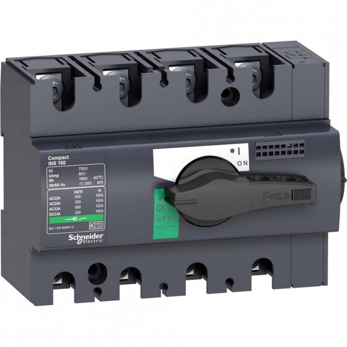 Выключатель-разъединитель SCHNEIDER ELECTRIC COMPACT INS160 4P 28913 Выключатель-разъединитель SCHNEIDER ELECTRIC COMPACT INS160 4P 28913