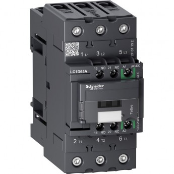 Контактор SCHNEIDER ELECTRIC TESYS D 3P,65A,НО+НЗ, с универсальной катушкой управления 100-250BAC/DC