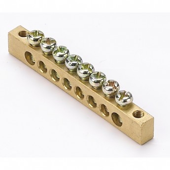 Шина нулевая 8 групп/крепеж по краям, сеч. 6x9 м