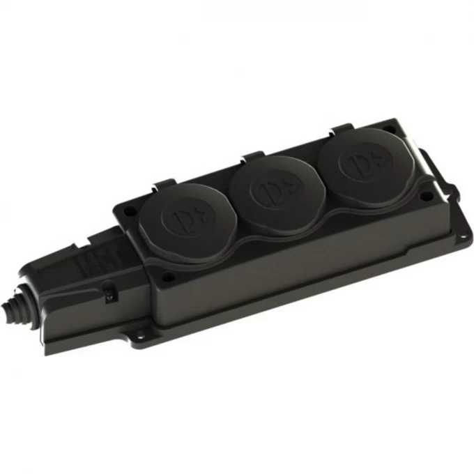 Колодка SCHNEIDER ELECTRIC MULTISET 3х розетка 2К+З 16А/250В IP44 каучуковая черный MST4103BK Колодка SCHNEIDER ELECTRIC MULTISET 3х розетка 2К+З 16А/250В IP44 каучуковая черный MST4103BK