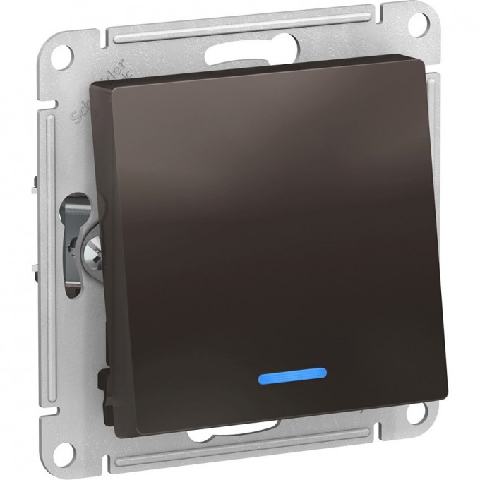 1-клавишный переключатель SCHNEIDER ELECTRIC ATLASDESIGN с подсветкой, 10АХ, механизм, МОККО ATN000663 1-клавишный переключатель SCHNEIDER ELECTRIC ATLASDESIGN с подсветкой, 10АХ, механизм, МОККО ATN000663