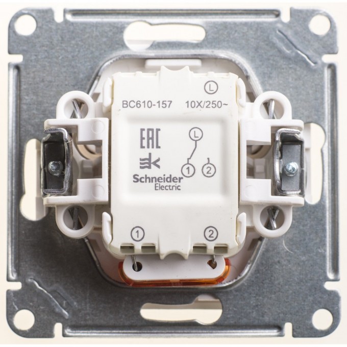 1-клавишный переключатель SCHNEIDER ELECTRIC W59 с подсветкой 10АХ, механизм, ШАМПАНЬ VS610-157-4-86 1-клавишный переключатель SCHNEIDER ELECTRIC W59 с подсветкой 10АХ, механизм, ШАМПАНЬ VS610-157-4-86