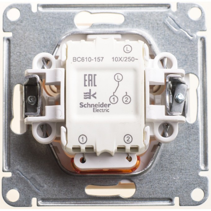 1-клавишный переключатель SCHNEIDER ELECTRIC W59 с подсветкой 10АХ, механизм, СЛОНОВАЯ КОСТЬ VS610-157-2-86 1-клавишный переключатель SCHNEIDER ELECTRIC W59 с подсветкой 10АХ, механизм, СЛОНОВАЯ КОСТЬ VS610-157-2-86