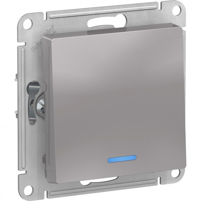 1-клавишный выключатель SCHNEIDER ELECTRIC ATLASDESIGN с подсветкой, алюминий ATN000313 1-клавишный выключатель SCHNEIDER ELECTRIC ATLASDESIGN с подсветкой, алюминий ATN000313