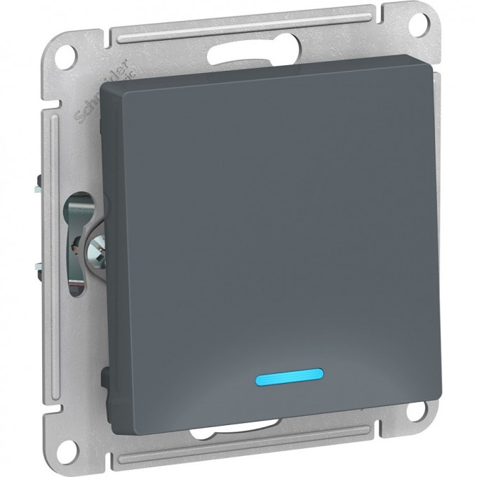 1-клавишный выключатель SCHNEIDER ELECTRIC ATLASDESIGN с подсветкой, грифель ATN000713 1-клавишный выключатель SCHNEIDER ELECTRIC ATLASDESIGN с подсветкой, грифель ATN000713