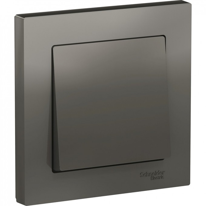 1-клавишный выключатель SCHNEIDER ELECTRIC ATLASDESIGN, сталь ATN000912 1-клавишный выключатель SCHNEIDER ELECTRIC ATLASDESIGN, сталь ATN000912