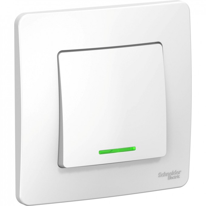 1-клавишный выключатель SCHNEIDER ELECTRIC BLANCA (cх.1) с подсветкой, 10А, 250B, БЕЛЫЙ BLNVS010111 1-клавишный выключатель SCHNEIDER ELECTRIC BLANCA (cх.1) с подсветкой, 10А, 250B, БЕЛЫЙ BLNVS010111