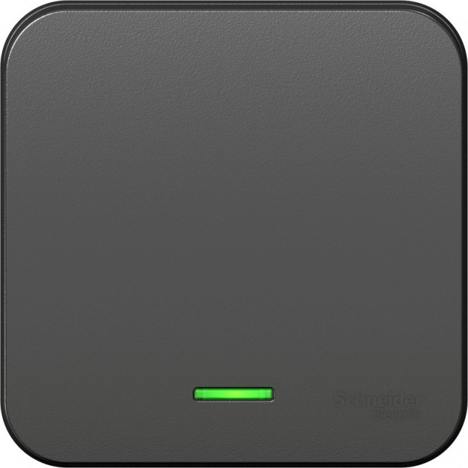 1-клавишный выключатель SCHNEIDER ELECTRIC BLANCA, с подсветкой, 10А, 250B, АНТРАЦИТ BLNVA101106 1-клавишный выключатель SCHNEIDER ELECTRIC BLANCA, с подсветкой, 10А, 250B, АНТРАЦИТ BLNVA101106