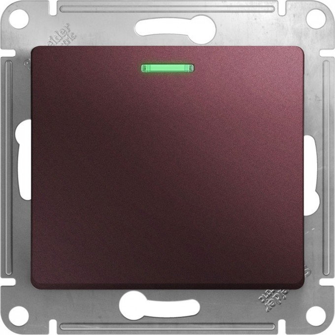 1-клавишный выключатель SCHNEIDER ELECTRIC GLOSSA с подсветкой, сх.1а, 10АХ, механизм, БАКЛАЖАНОВЫЙ GSL001113 1-клавишный выключатель SCHNEIDER ELECTRIC GLOSSA с подсветкой, сх.1а, 10АХ, механизм, БАКЛАЖАНОВЫЙ GSL001113