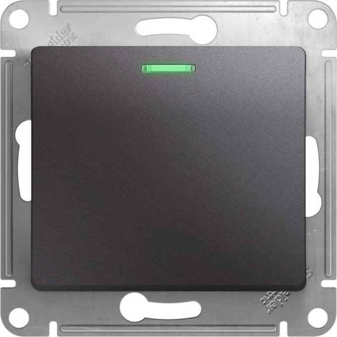 1-клавишный выключатель SCHNEIDER ELECTRIC GLOSSA с подсветкой, сх.1а, 10АХ, механизм, ГРАФИТ GSL001313 1-клавишный выключатель SCHNEIDER ELECTRIC GLOSSA с подсветкой, сх.1а, 10АХ, механизм, ГРАФИТ GSL001313