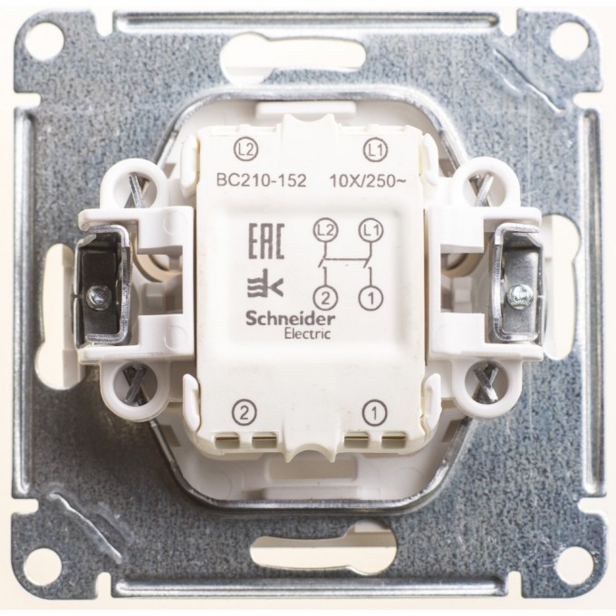 1-клавишный выключатель SCHNEIDER ELECTRIC W59 2-полюсный, 10АХ, механизм, ШАМПАНЬ VS210-152-4-86 1-клавишный выключатель SCHNEIDER ELECTRIC W59 2-полюсный, 10АХ, механизм, ШАМПАНЬ VS210-152-4-86
