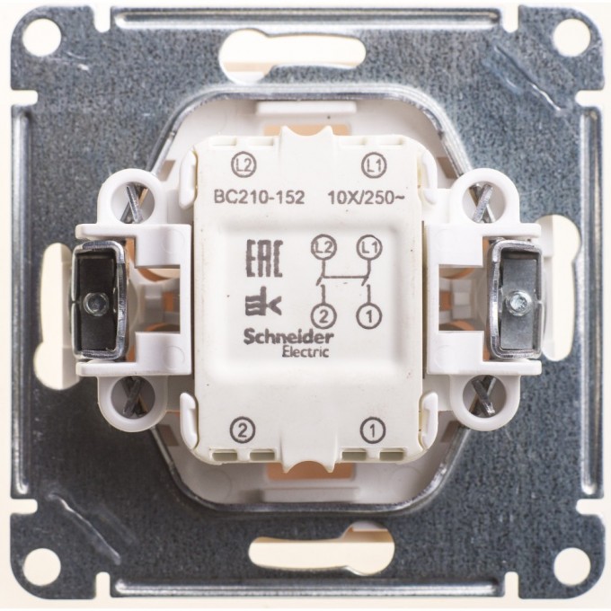 1-клавишный выключатель SCHNEIDER ELECTRIC W59 2-полюсный, 10АХ, механизм, СЛОНОВАЯ КОСТЬ VS210-152-2-86 1-клавишный выключатель SCHNEIDER ELECTRIC W59 2-полюсный, 10АХ, механизм, СЛОНОВАЯ КОСТЬ VS210-152-2-86