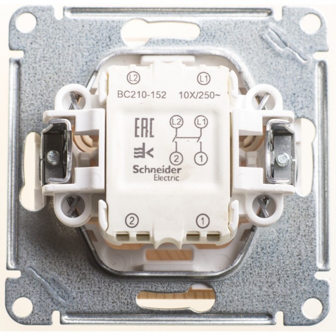 1-клавишный выключатель SCHNEIDER ELECTRIC W59 2-полюсный, 10АХ, механизм, СОСНА VS210-152-7-86 1-клавишный выключатель SCHNEIDER ELECTRIC W59 2-полюсный, 10АХ, механизм, СОСНА VS210-152-7-86