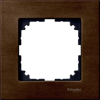 1-постовая рамка SCHNEIDER ELECTRIC MERTEN M-ELEGANCE деревянная, ОРЕХ, SM
