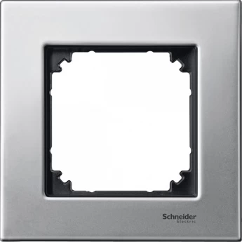 1-постовая рамка SCHNEIDER ELECTRIC MERTEN M-ELEGANCE металлическая, ПЛАТИНА-СЕРЕБРО, SM