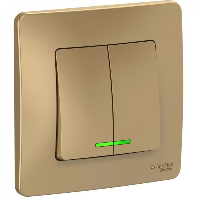 2-клавишный переключатель SCHNEIDER ELECTRIC BLANCA (cх.5), с подсветкой, 10А, 250B, ТИТАН BLNVS010514 2-клавишный переключатель SCHNEIDER ELECTRIC BLANCA (cх.5), с подсветкой, 10А, 250B, ТИТАН BLNVS010514