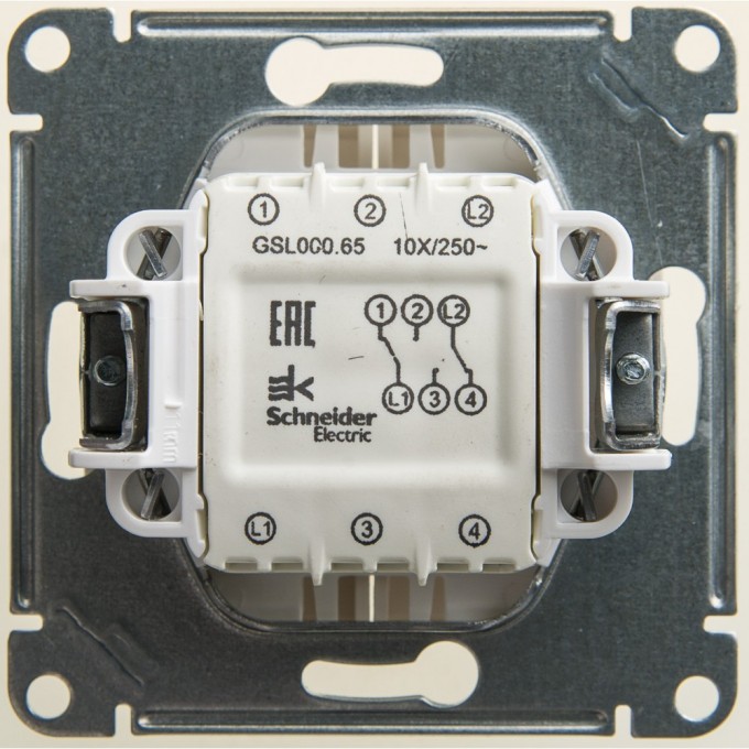 2-клавишный переключатель SCHNEIDER ELECTRIC GLOSSA, сх.6/2, 10АХ, механизм, ПЕРЛАМУТР GSL000665 2-клавишный переключатель SCHNEIDER ELECTRIC GLOSSA, сх.6/2, 10АХ, механизм, ПЕРЛАМУТР GSL000665