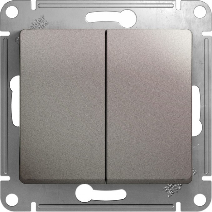2-клавишный переключатель SCHNEIDER ELECTRIC GLOSSA, сх.6/2, 10АХ, механизм, ПЛАТИНА GSL001265 2-клавишный переключатель SCHNEIDER ELECTRIC GLOSSA, сх.6/2, 10АХ, механизм, ПЛАТИНА GSL001265