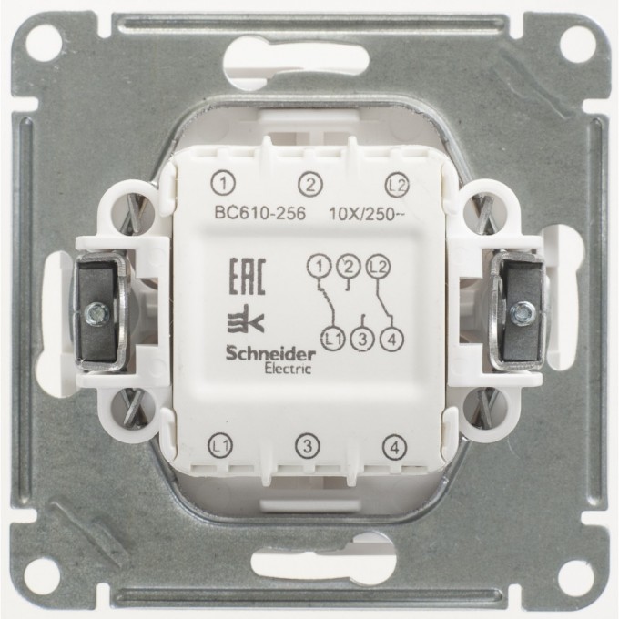 2-клавишный переключатель SCHNEIDER ELECTRIC W59, 10АХ, механизм, БЕЛЫЙ VS610-256-1-86 2-клавишный переключатель SCHNEIDER ELECTRIC W59, 10АХ, механизм, БЕЛЫЙ VS610-256-1-86