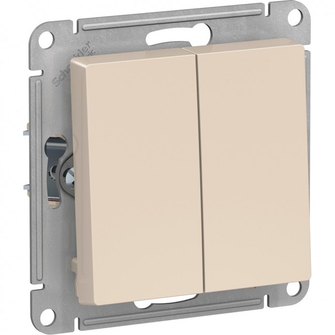 2-клавишный выключатель SCHNEIDER ELECTRIC ATLASDESIGN, БЕЖЕВЫЙ ATN000251 2-клавишный выключатель SCHNEIDER ELECTRIC ATLASDESIGN, БЕЖЕВЫЙ ATN000251