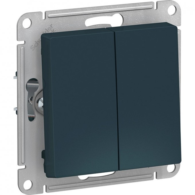 2-клавишный выключатель SCHNEIDER ELECTRIC ATLASDESIGN, ИЗУМРУД ATN000851 2-клавишный выключатель SCHNEIDER ELECTRIC ATLASDESIGN, ИЗУМРУД ATN000851