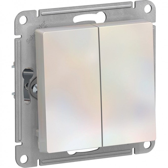2-клавишный выключатель SCHNEIDER ELECTRIC ATLASDESIGN, ЖЕМЧУГ ATN000451 2-клавишный выключатель SCHNEIDER ELECTRIC ATLASDESIGN, ЖЕМЧУГ ATN000451