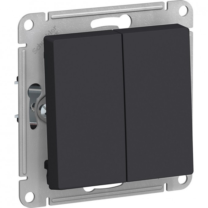 2-клавишный выключатель SCHNEIDER ELECTRIC ATLASDESIGN, КАРБОН ATN001051 2-клавишный выключатель SCHNEIDER ELECTRIC ATLASDESIGN, КАРБОН ATN001051