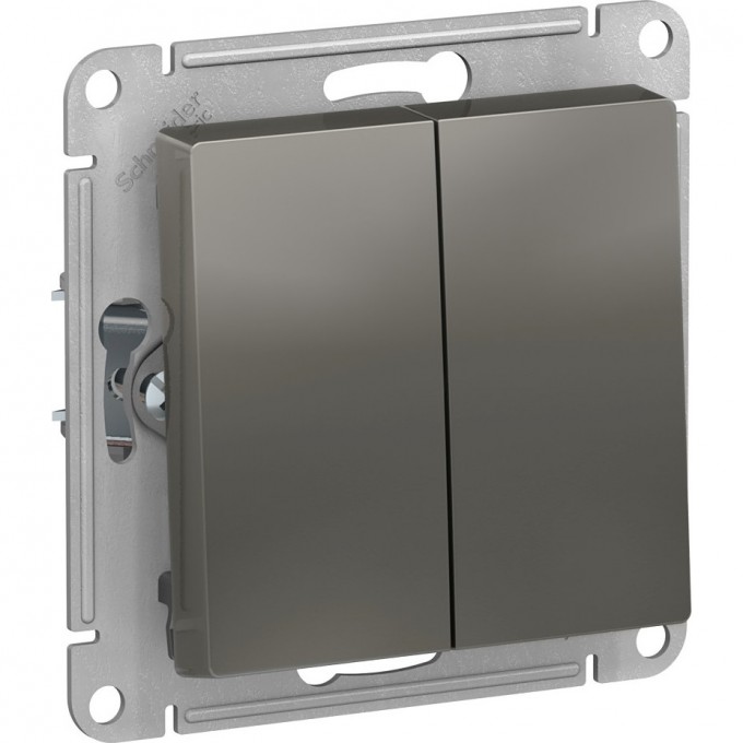 2-клавишный выключатель SCHNEIDER ELECTRIC ATLASDESIGN, СТАЛЬ ATN000951 2-клавишный выключатель SCHNEIDER ELECTRIC ATLASDESIGN, СТАЛЬ ATN000951