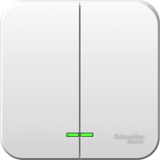 2-клавишный выключатель SCHNEIDER ELECTRIC BLANCA с подсветкой, 10А, 250B, БЕЛЫЙ BLNVA105101 2-клавишный выключатель SCHNEIDER ELECTRIC BLANCA с подсветкой, 10А, 250B, БЕЛЫЙ BLNVA105101