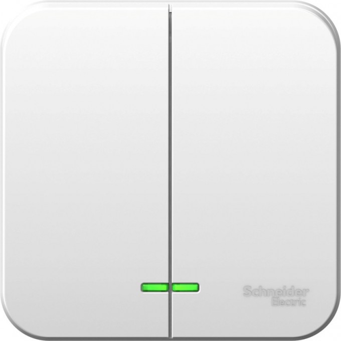 2-клавишный выключатель SCHNEIDER ELECTRIC BLANCA с подсветкой, 6А, 250B, БЕЛЫЙ BLNVA065101 2-клавишный выключатель SCHNEIDER ELECTRIC BLANCA с подсветкой, 6А, 250B, БЕЛЫЙ BLNVA065101