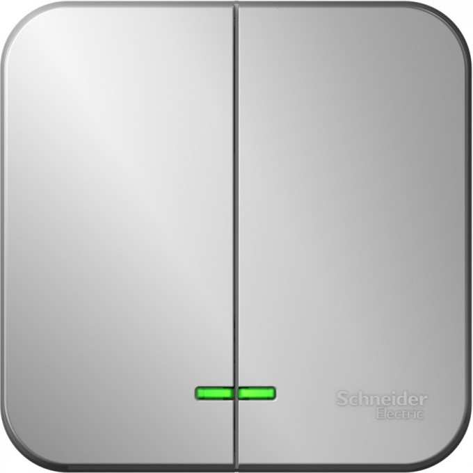 2-клавишный выключатель SCHNEIDER ELECTRIC BLANCA с подсветкой, с изолирующей пластиной, 10А, 250B, АЛЮМИНИЙ BLNVA105113 2-клавишный выключатель SCHNEIDER ELECTRIC BLANCA с подсветкой, с изолирующей пластиной, 10А, 250B, АЛЮМИНИЙ BLNVA105113